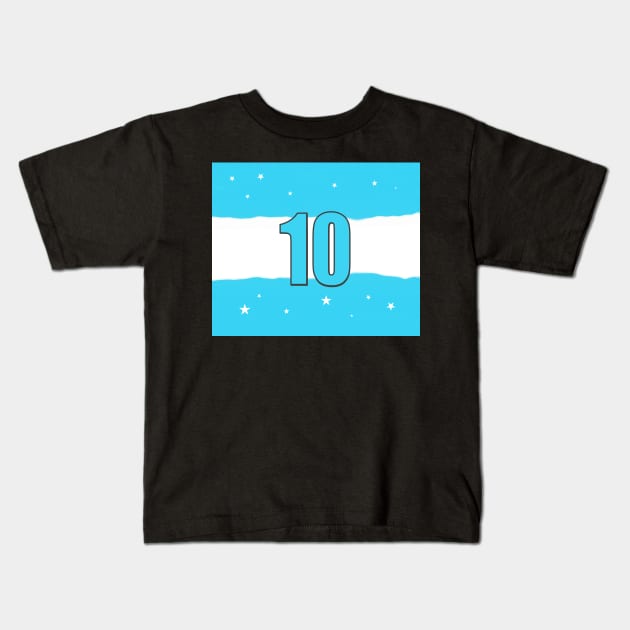 Hand of God Adios Diego Argentina 10 Kids T-Shirt by PlanetMonkey